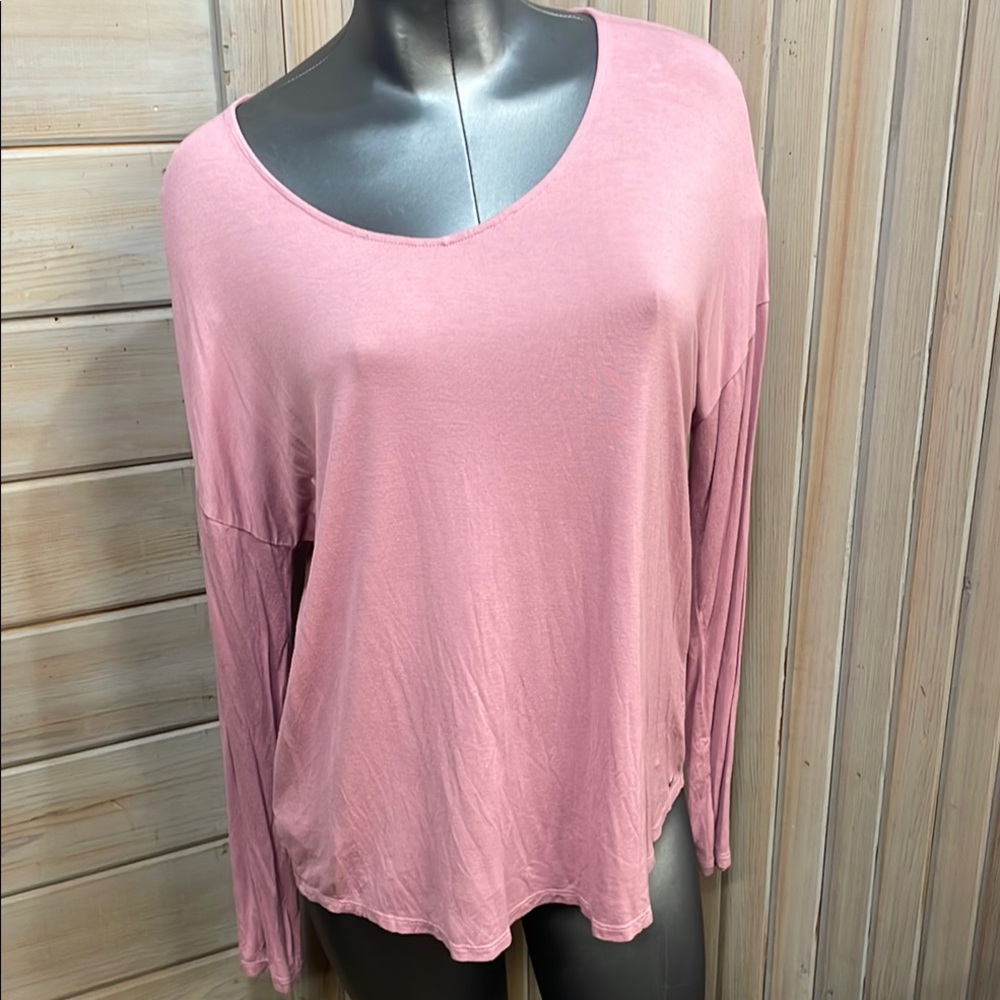 Eddie Bauer Pink Oversized Long Sleeve Tunic